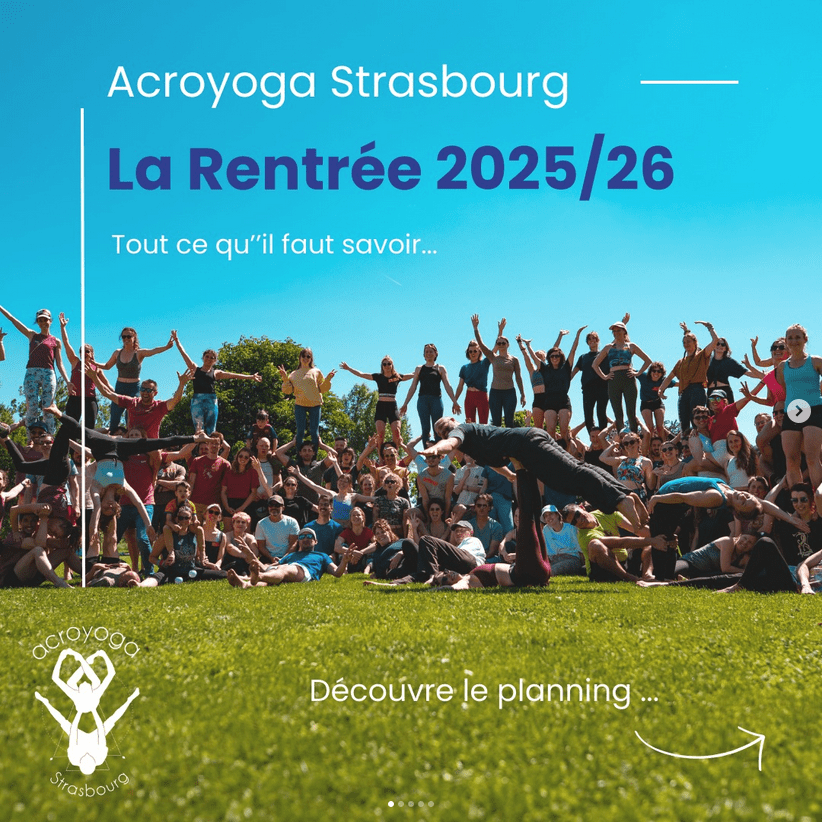 Rentrée 2025 2026 cours acroyoga strasbourg